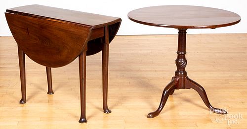 GEORGE II MAHOGANY TEA TABLE AND
