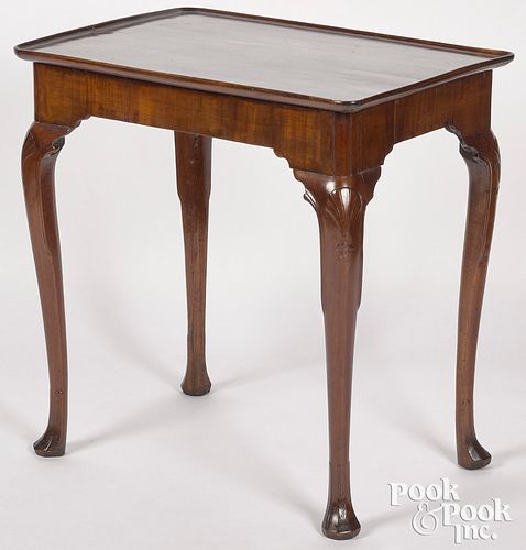 GEORGE II MAHOGANY TEA TABLE, CA.