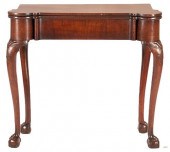 GEORGE II MAHOGANY TURRET-TOP