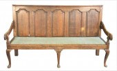 GEORGE II OAK BENCH, HAVING PA