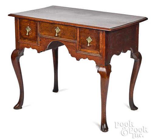 GEORGE II OAK DRESSING TABLE, CA.