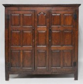 GEORGE II OAK PANELED CABINETG