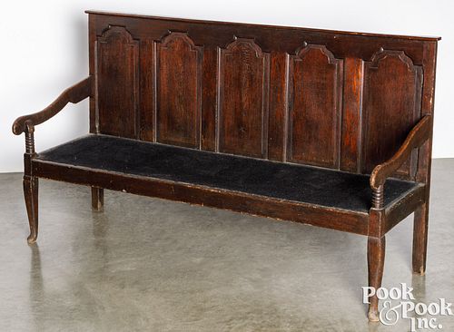 GEORGE II OAK SETTLE BENCH, MID