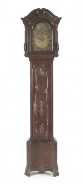 George II painted tall case cl