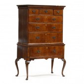 GEORGE II QUEEN ANNE WALNUT HI