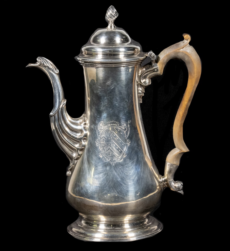 GEORGE II SILVER COFFEE POT English