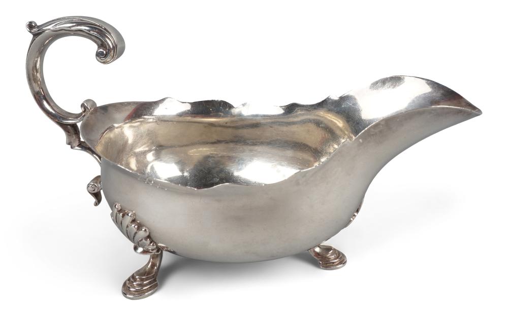 GEORGE II SILVER GRAVY BOAT, LONDON