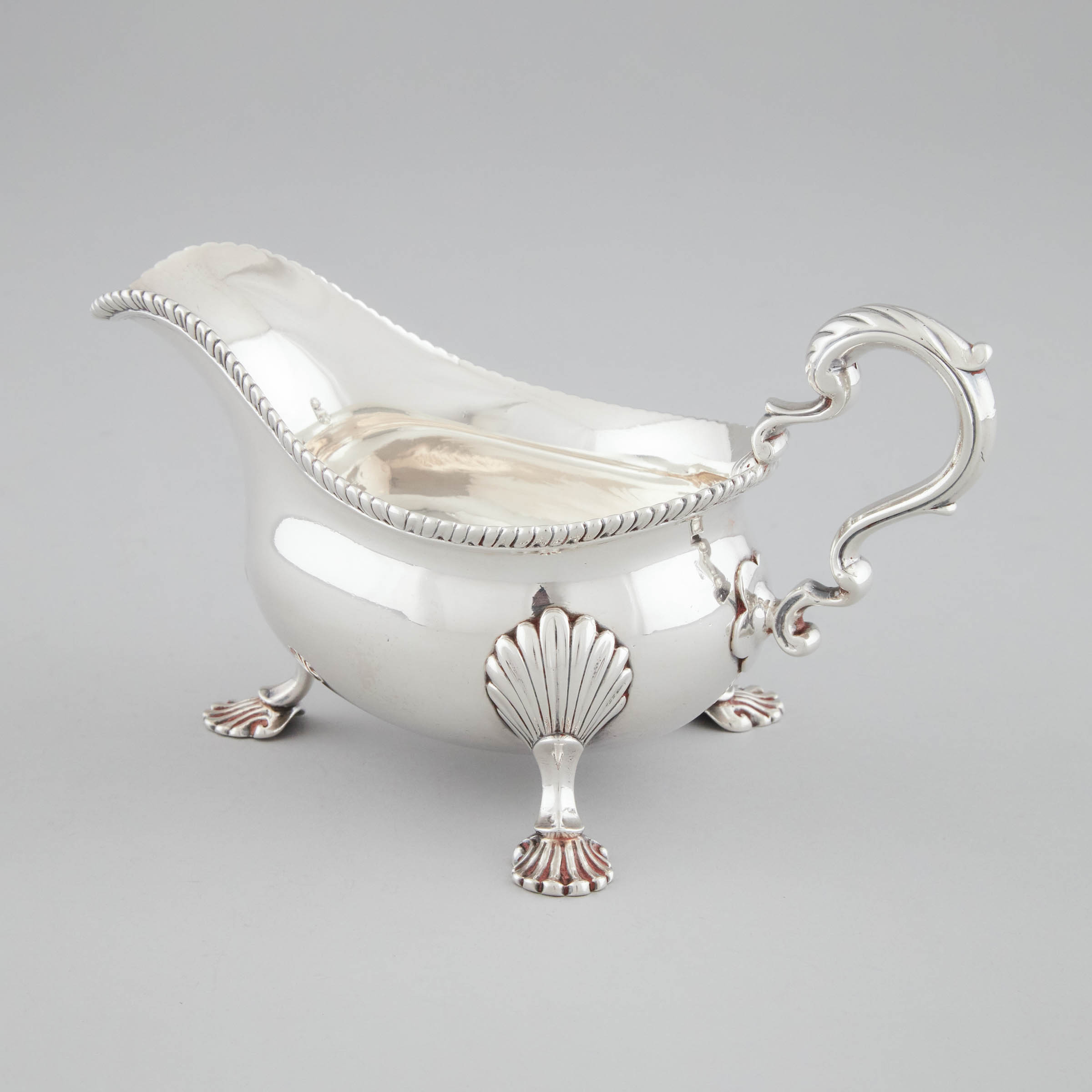 George II Silver Oval Bellied Sauce