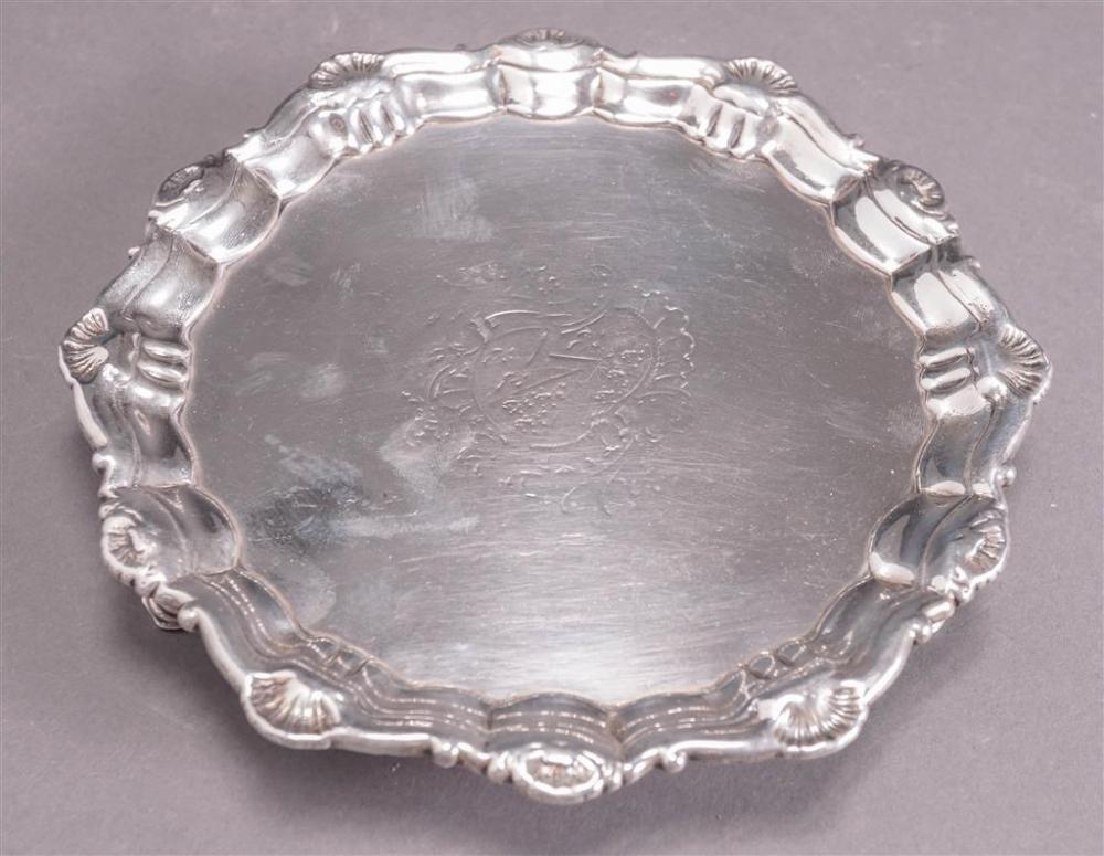 GEORGE II SILVER SALVER, LONDON,
