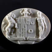 GEORGE II STATUARY MARBLE RELI