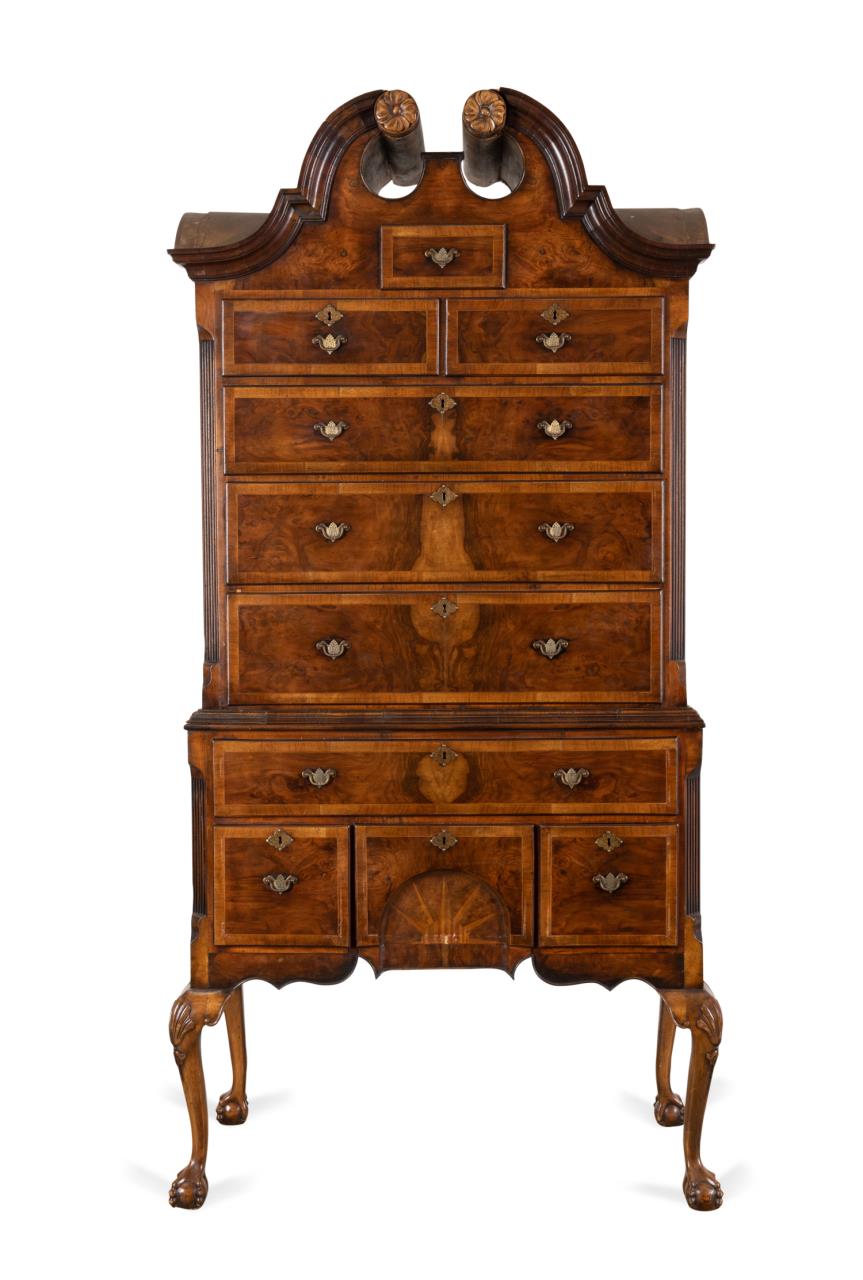 GEORGE II STYLE BONNET TOP BURLWOOD