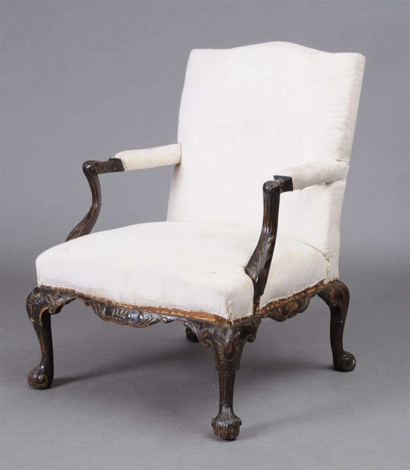 GEORGE II STYLE CARVED MAHOGANY