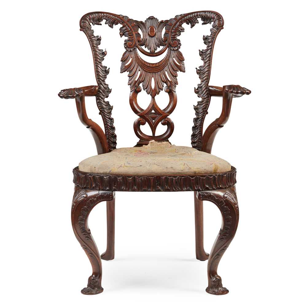 GEORGE II STYLE CARVED MAHOGANY