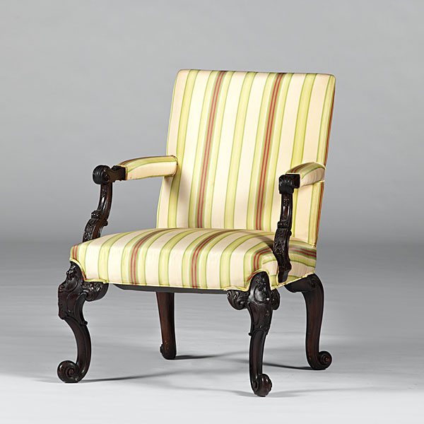 George II-Style Library Armchair