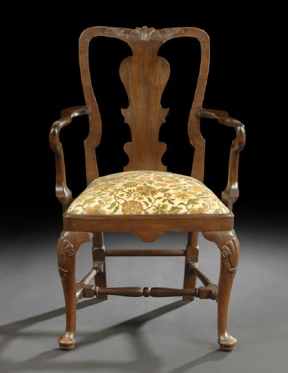 George II-Style Mahogany Armchair,