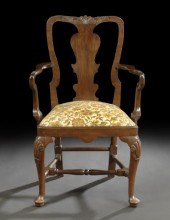 George II-Style Mahogany Armch