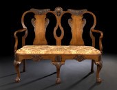 George II-Style Mahogany Sette