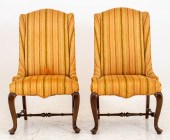 GEORGE II STYLE UPHOLSTERED SI