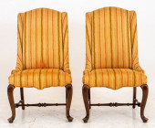 GEORGE II STYLE UPHOLSTERED SI