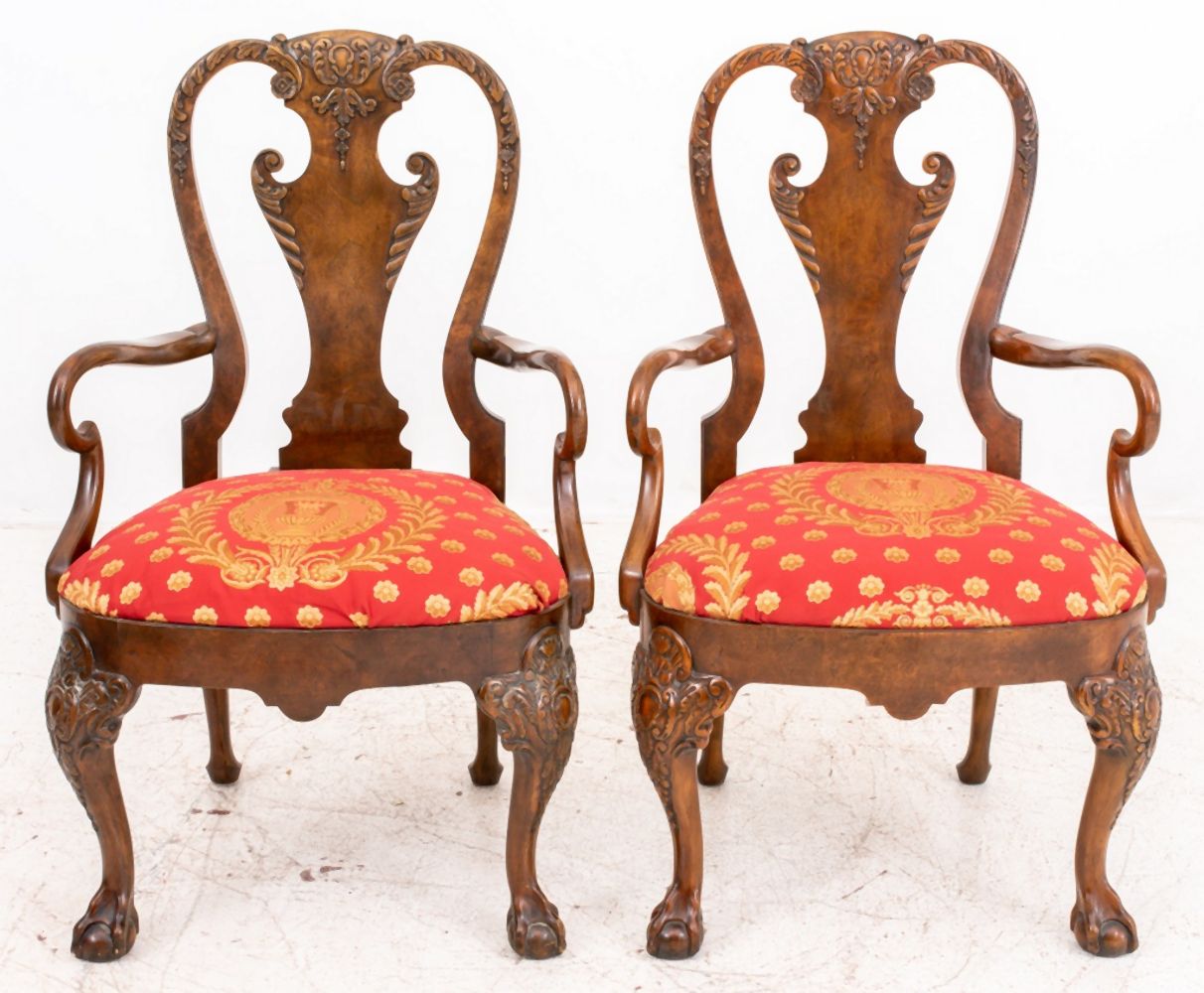 GEORGE II STYLE WALNUT ARM