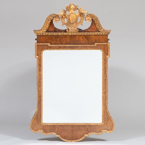 GEORGE II WALNUT AND PARCEL-GILT