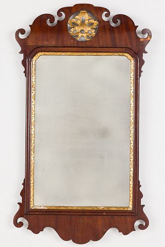 GEORGE II WALNUT AND PARCEL-GILT