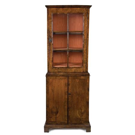 George II Walnut Cabinet 	 