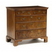 GEORGE II WALNUT CHEST OF DRAW