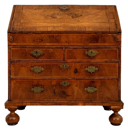 GEORGE II WALNUT FALL FRONT DESK