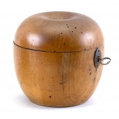 GEORGE III APPLE-FORM TEA CADD