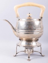 GEORGE III ARMORIAL SILVER TEA