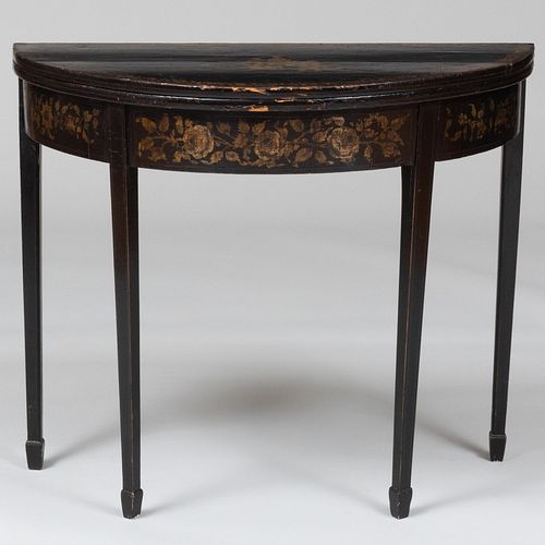 GEORGE III BLACK PAINTED AND