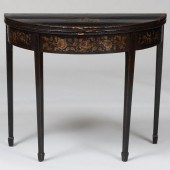 GEORGE III BLACK PAINTED AND C