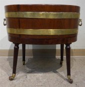 GEORGE III BRASS BOUND MAHOGAN