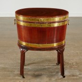 GEORGE III BRASS BOUND MAHOGAN