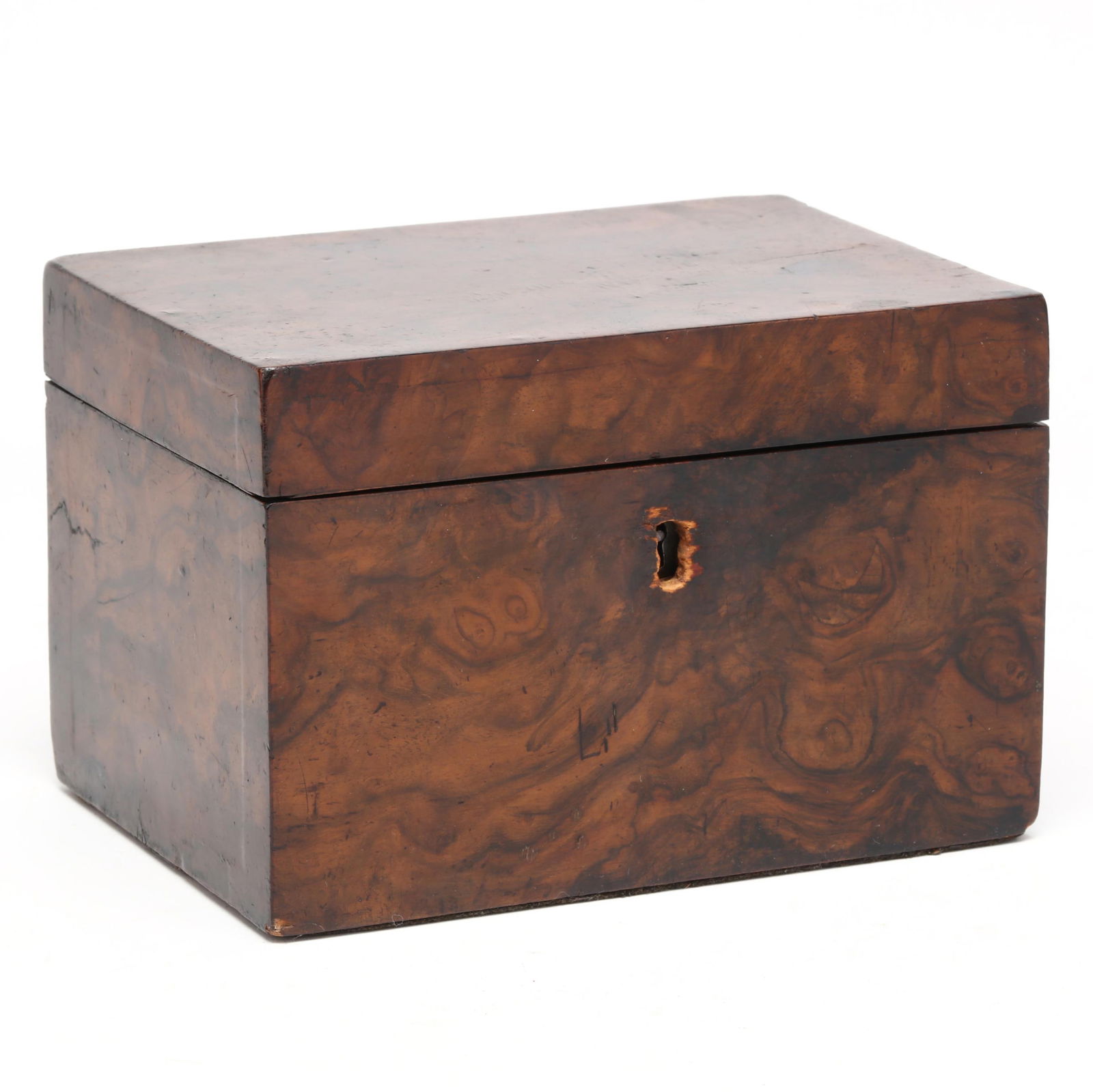 GEORGE III BURL ALMS BOXGeorge
