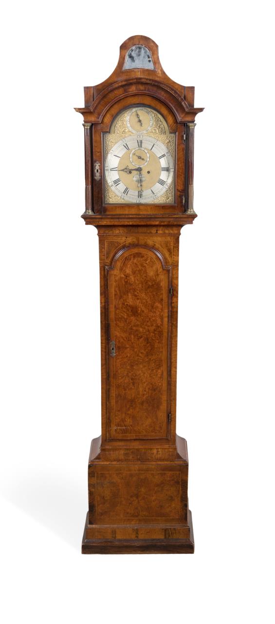 GEORGE III BURL INLAID TALL CASE