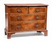 GEORGE III BURL WALNUT CHEST O