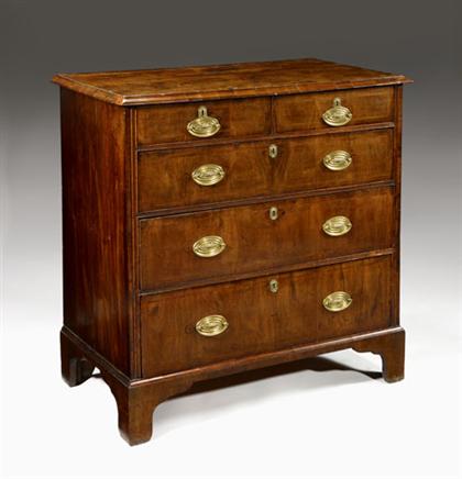 George III burl walnut chest of