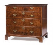 GEORGE III BURLED WALNUT CHEST