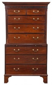 GEORGE III CARVED FIGURED MAHO