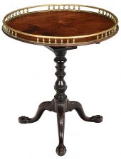 GEORGE III CARVED MAHOGANY AND