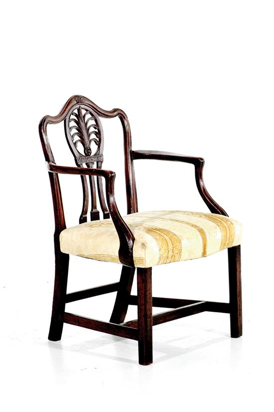 George III carved mahogany armchair