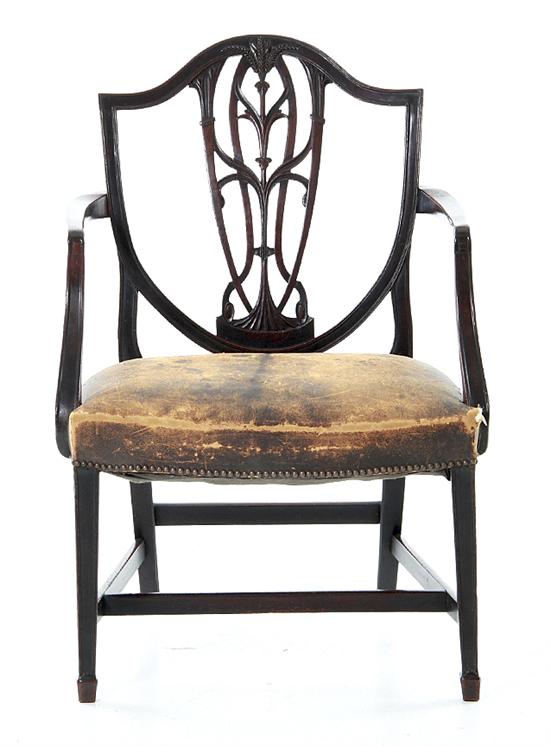 George III carved mahogany armchair