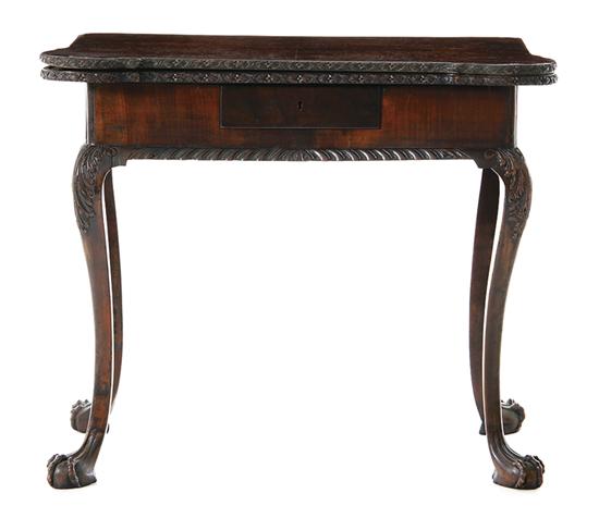 George III carved mahogany card