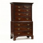 GEORGE III CARVED MAHOGANY CHE