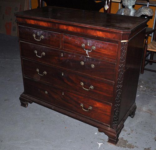 GEORGE III CARVED MAHOGANY