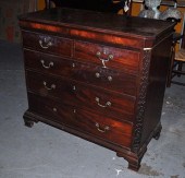 GEORGE III CARVED MAHOGANY CHE