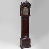 GEORGE III CARVED MAHOGANY CLO