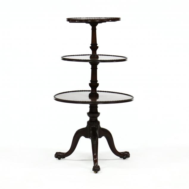 GEORGE III CARVED MAHOGANY DUMB